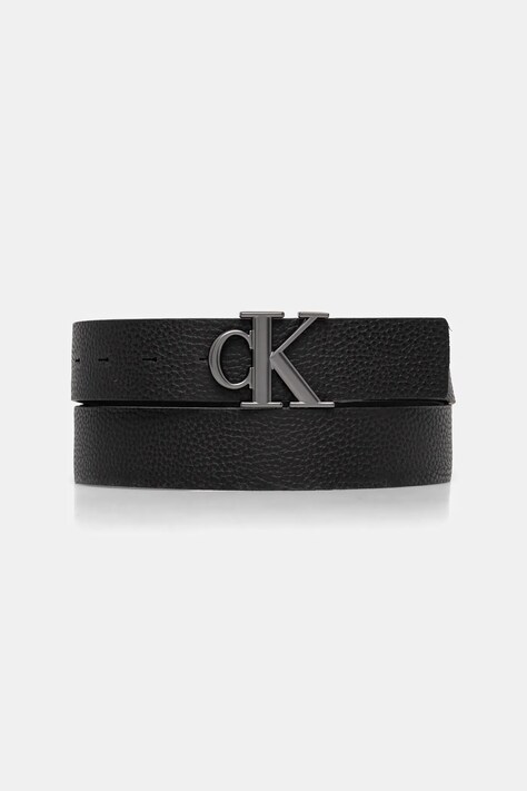 Calvin Klein Jeans curea cu doua fete barbati, culoarea negru, LV04G7002G