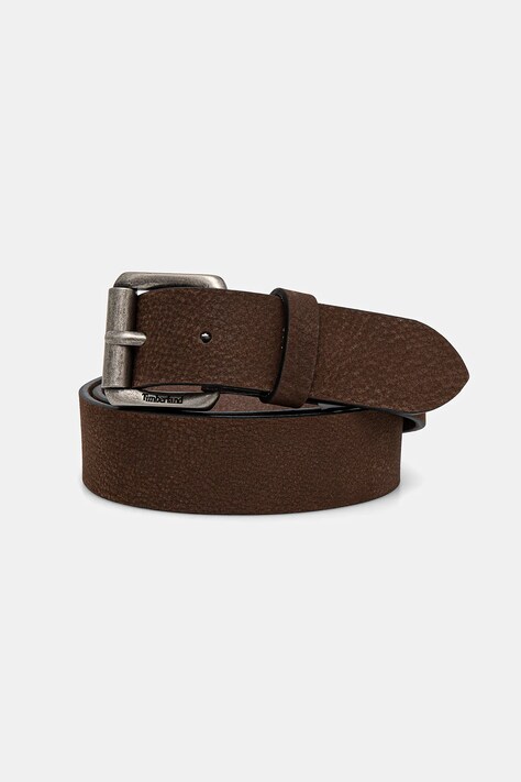 Timberland curea de piele barbati, culoarea maro, TB0A2Q7W2421