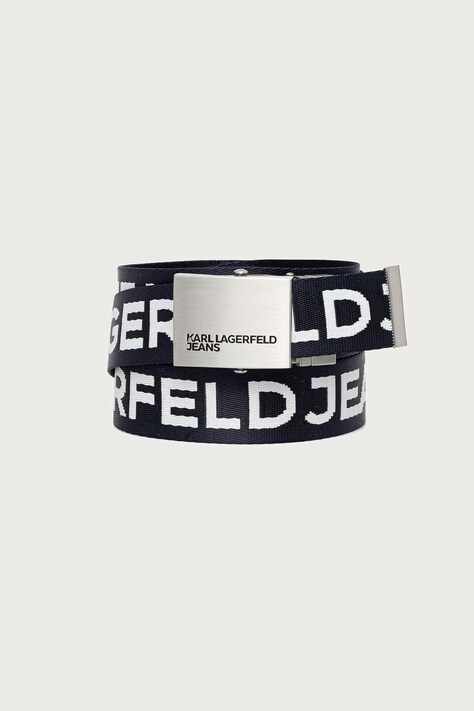 Karl Lagerfeld Jeans pasek dwustronny granatowy A1M33131