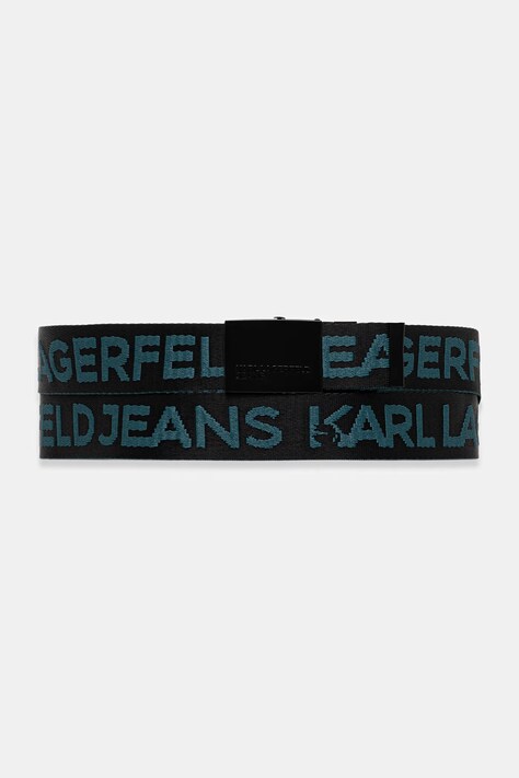 Oboustranný pásek Karl Lagerfeld Jeans zelená barva, A1M33131