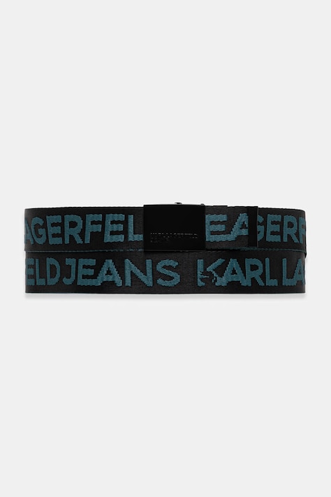 Oboustranný pásek Karl Lagerfeld Jeans zelená barva, A1M33131