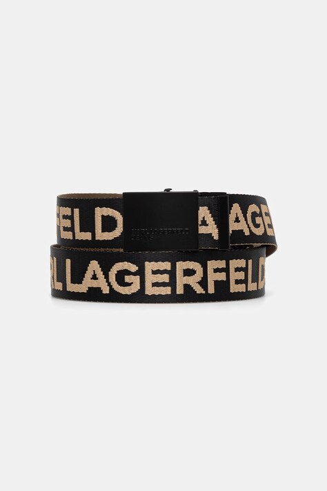 Karl Lagerfeld Jeans obojstranný opasok čierny A1M33131