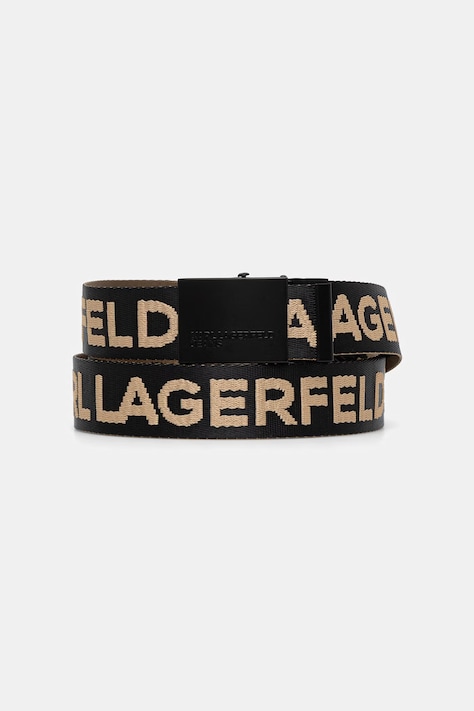 Karl Lagerfeld Jeans obojstranný opasok čierny A1M33131