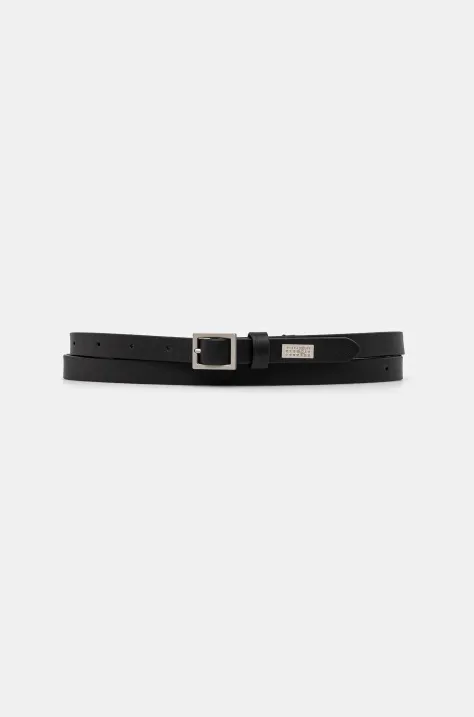 MM6 Maison Margiela curea de piele culoarea negru, SA5TP0014.P7258