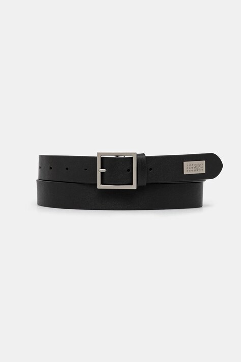 Kožený opasok MM6 Maison Margiela čierna farba, SA5TP0015.P7258