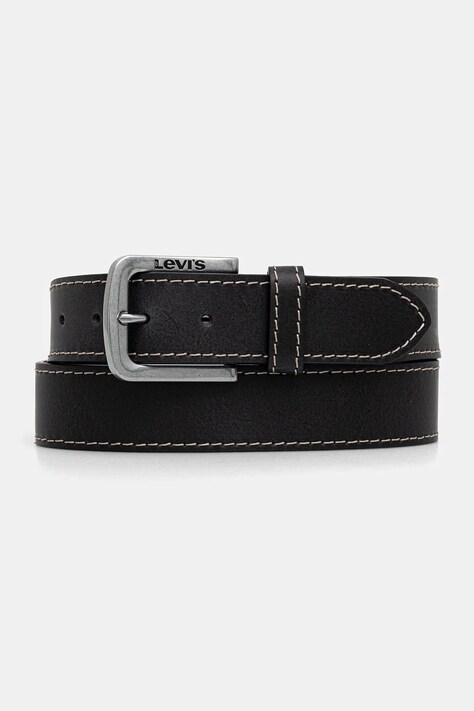 Levi's curea de piele culoarea negru, 000I6-0000