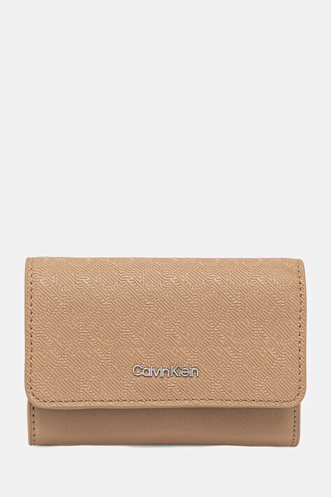 Peněženka Calvin Klein béžová barva, K60K612829