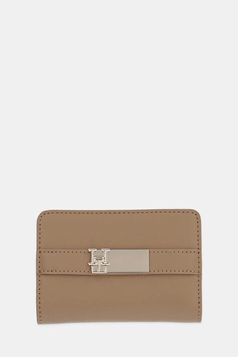 Peňaženka Tommy Hilfiger dámska, béžová farba, AW0AW16916