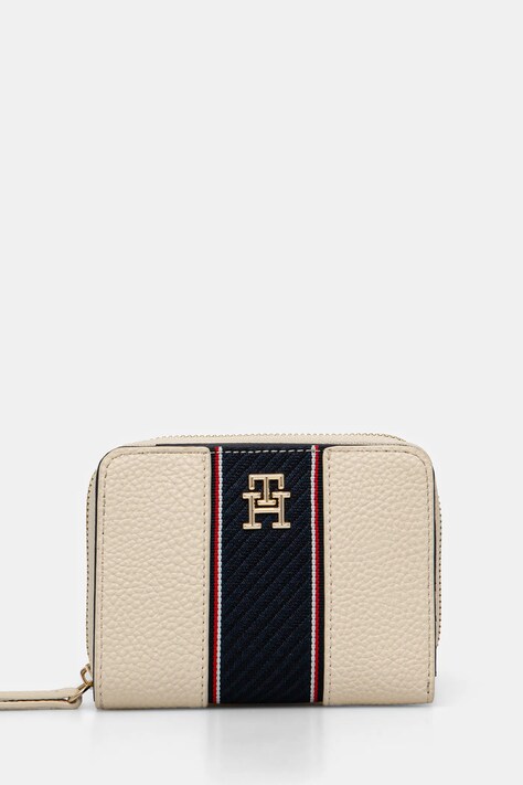 Πορτοφόλι Tommy Hilfiger χρώμα: μπεζ, AW0AW16924
