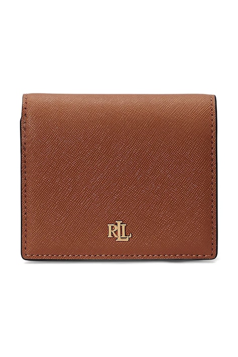 Lauren Ralph Lauren portfel skórzany damski kolor brązowy 432962112