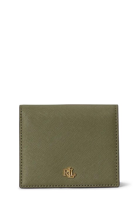 Lauren Ralph Lauren portfel damski skórzany zielony 432962112
