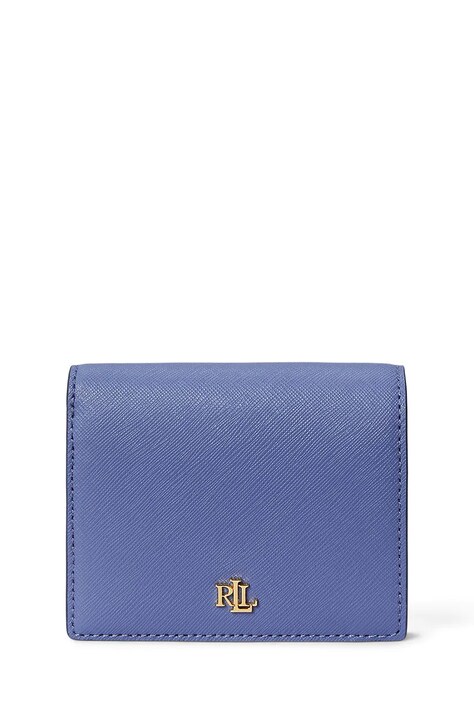 Lauren Ralph Lauren portfel damski skórzany niebieski 432962112