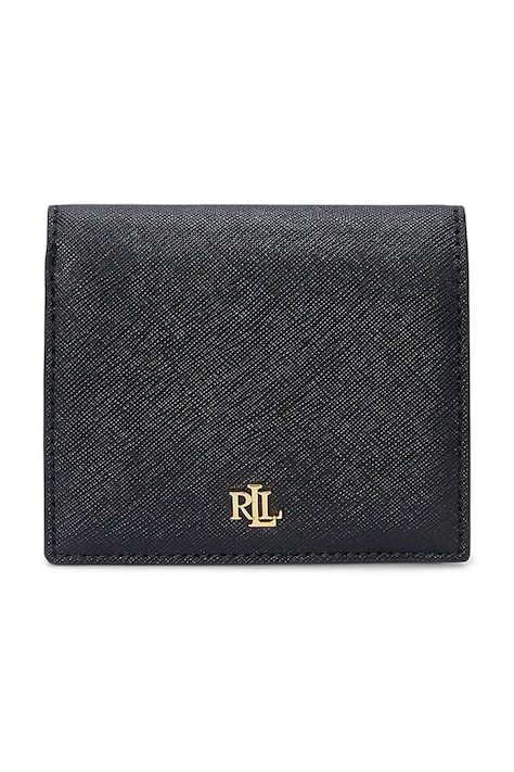Lauren Ralph Lauren portfel skórzany damski kolor czarny 432962112