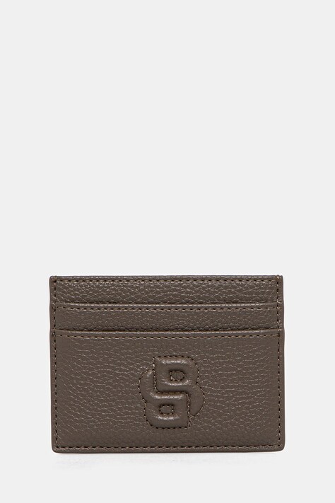 BOSS card holder culoarea bej, 50536349