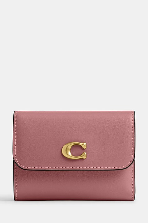 Coach portfel skórzany damski kolor różowy CZ111
