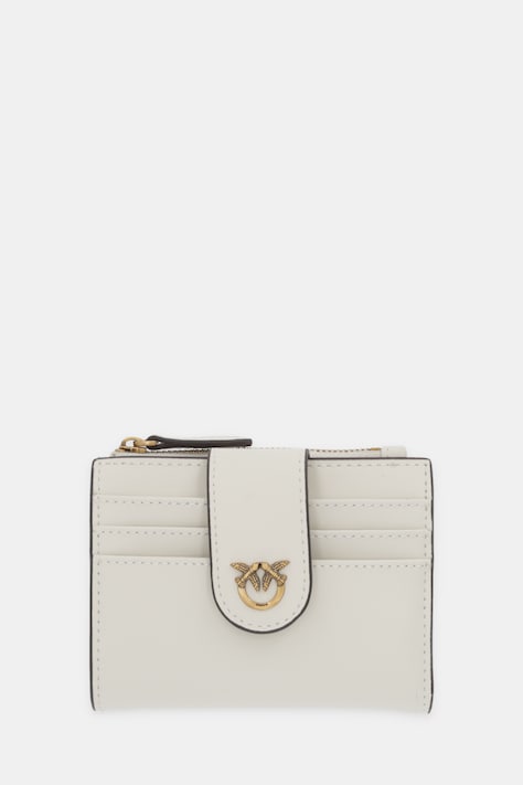 Pinko portfel skórzany damski kolor biały 103610 A0F1