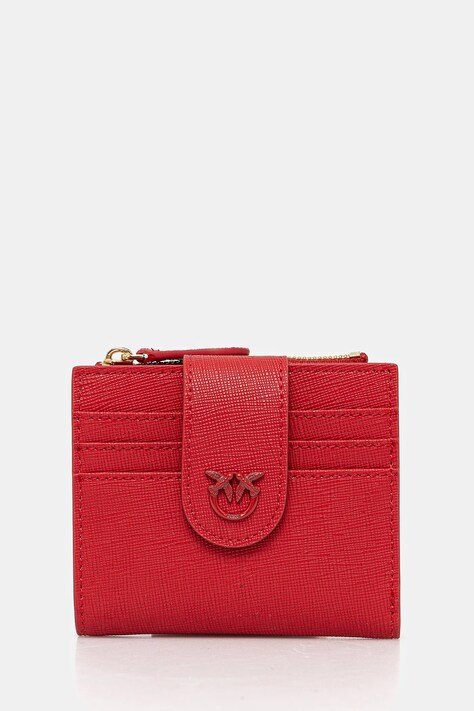 Pinko portofel de piele femei, culoarea rosu, 103610 A29P