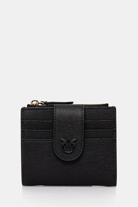 Pinko portofel de piele femei, culoarea negru, 103610 A29P