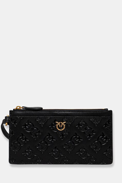 Pinko portofel de piele femei, culoarea negru, 103611 A1YB