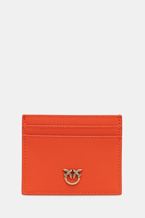 Pinko carcasa din piele culoarea portocaliu, 103762 A0F1
