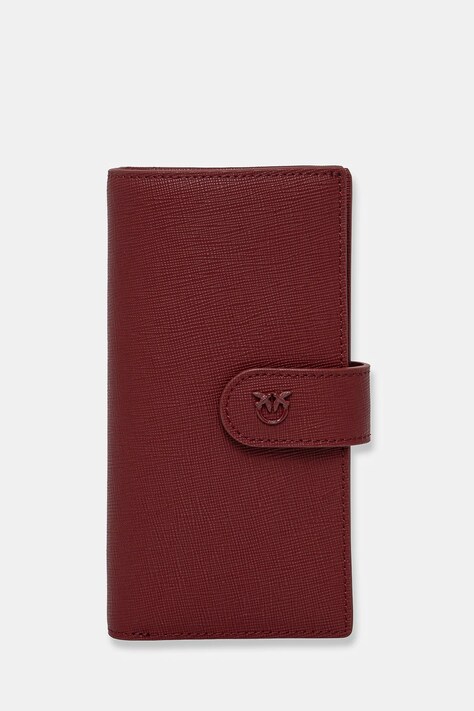 Pinko portofel de piele femei, culoarea bordo, 104354 A29P