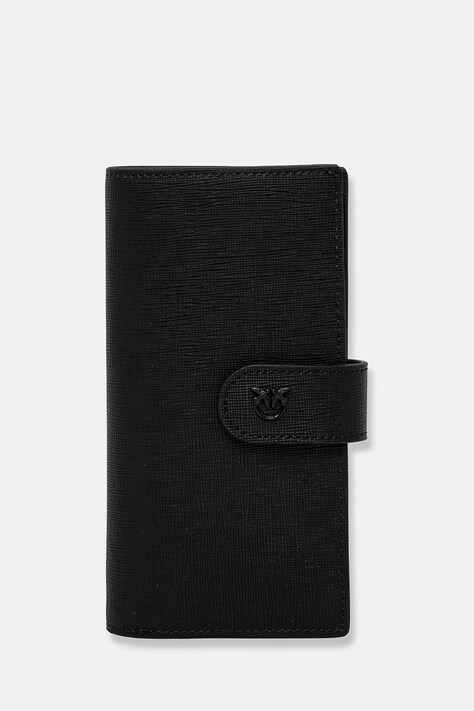 Δερμάτινο πορτοφόλι Pinko γυναικείο, χρώμα: μαύρο, 104354 A29P