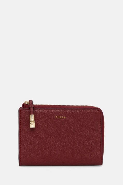 Kožená peněženka Furla vínová barva, WP00470 BX3036 CGQ00