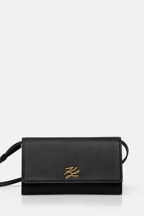 Karl Lagerfeld poseta de piele culoarea negru, A1W32055