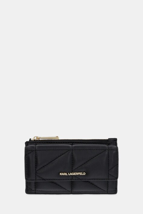 Karl Lagerfeld portofel de piele femei, culoarea negru, A1W32062