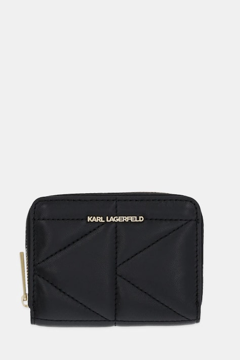 Karl Lagerfeld bőr pénztárca fekete, női, A1W32064