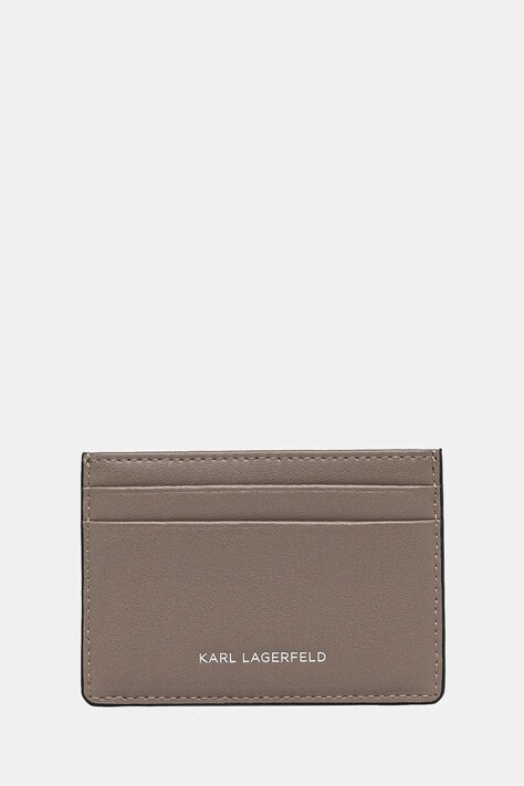 Кожаный чехол на карты Karl Lagerfeld цвет серый A1W32099