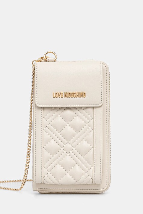 Love Moschino portfel damski kolor beżowy JC5682PP1