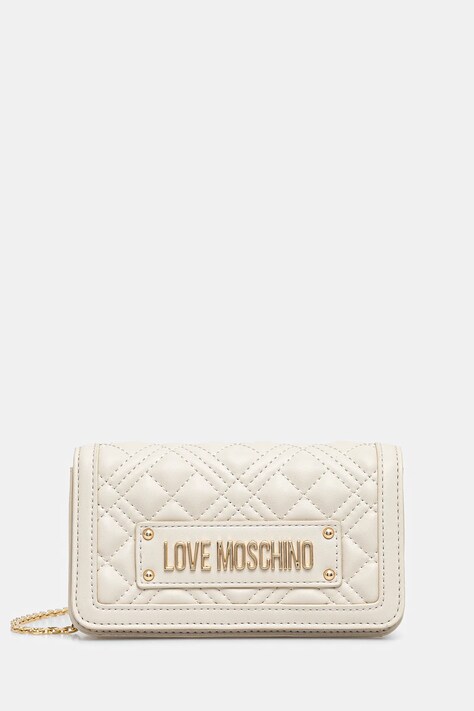 Večerna torbica Love Moschino bež barva, JC5681PP1
