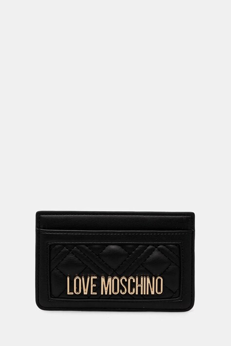 Θήκη για κάρτες Love Moschino χρώμα: μαύρο, JC5659PP1