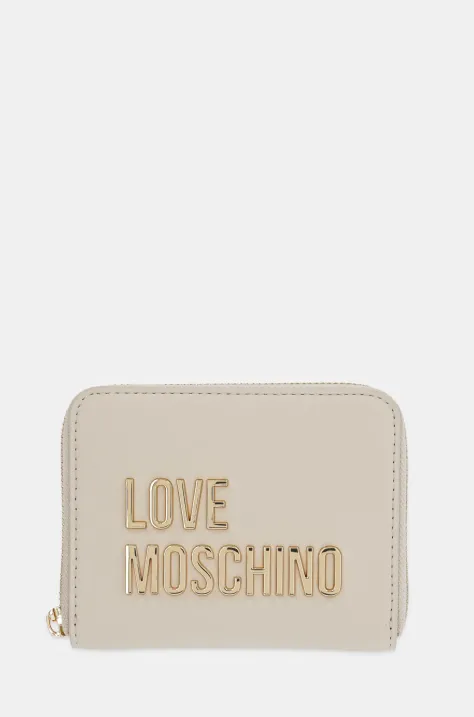 Peňaženka Love Moschino dámska, béžová farba, JC5613PP1