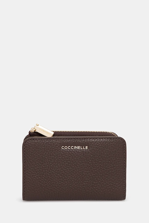 Kožená peněženka Coccinelle dámská, hnědá barva, E2 MW5 11 D1 01