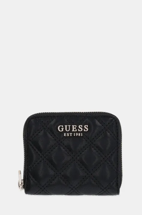 Πορτοφόλι Guess GIULLY χρώμα: μαύρο, SWQG87 48137