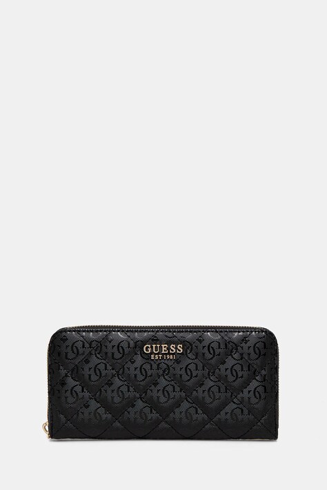 Peněženka Guess LAUREL dámská, černá barva, SWGG85 00146