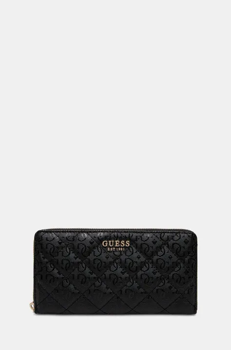 Guess portfel LAUREL damski kolor czarny SWGG85 00163