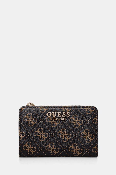 Peněženka Guess LAUREL hnědá barva, SWQE85 00156