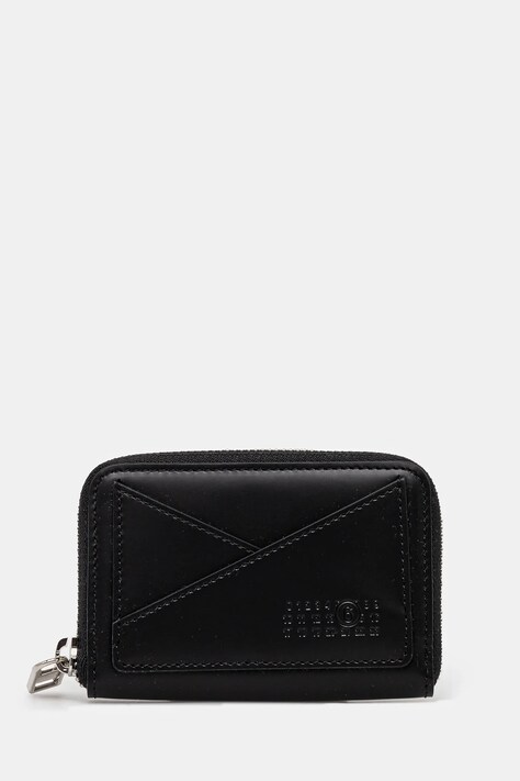 Шкіряний гаманець MM6 Maison Margiela жіночий колір чорний SA6UI0016.P7183