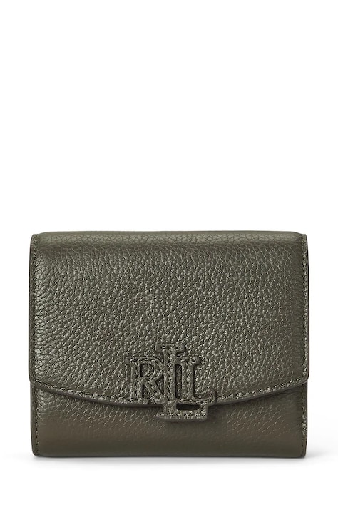 Δερμάτινο πορτοφόλι Lauren Ralph Lauren χρώμα: μαύρο, 432966782