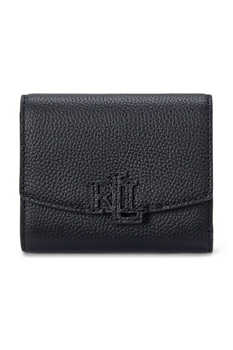 Lauren Ralph Lauren portofel de piele femei, culoarea negru, 432966782