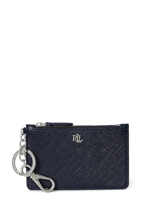 Kožená peňaženka Lauren Ralph Lauren čierna farba, 432966789