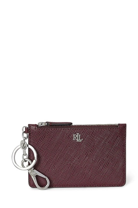 Kožená peňaženka Lauren Ralph Lauren čierna farba, 432966789