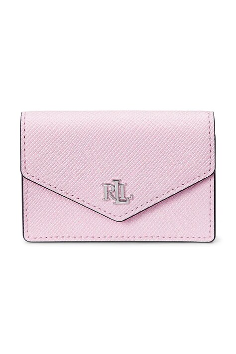 Kožni novčanik Lauren Ralph Lauren boja: ružičasta, 432967060