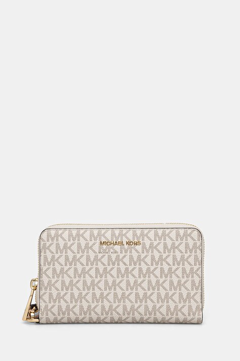 Peněženka MICHAEL Michael Kors béžová barva, 32F1GJ6E2B