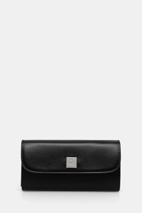 United Colors of Benetton portofel femei, culoarea negru, 6QTUDY076