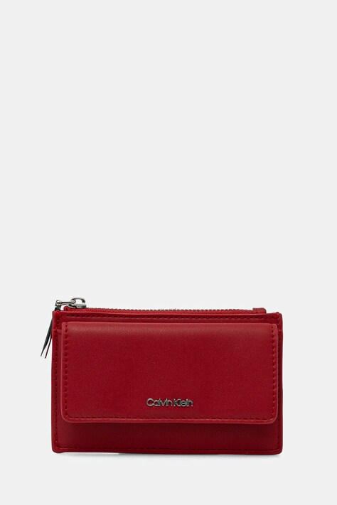 Calvin Klein portofel femei, culoarea rosu, K60K612941