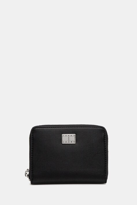 Tommy Jeans portofel femei, culoarea negru, AW0AW17298